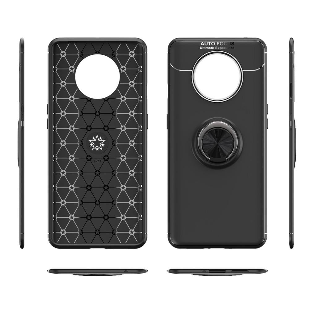 OnePlus 7T (2 in 1 Combo) Metallic Ring Case + Earphones casemarts