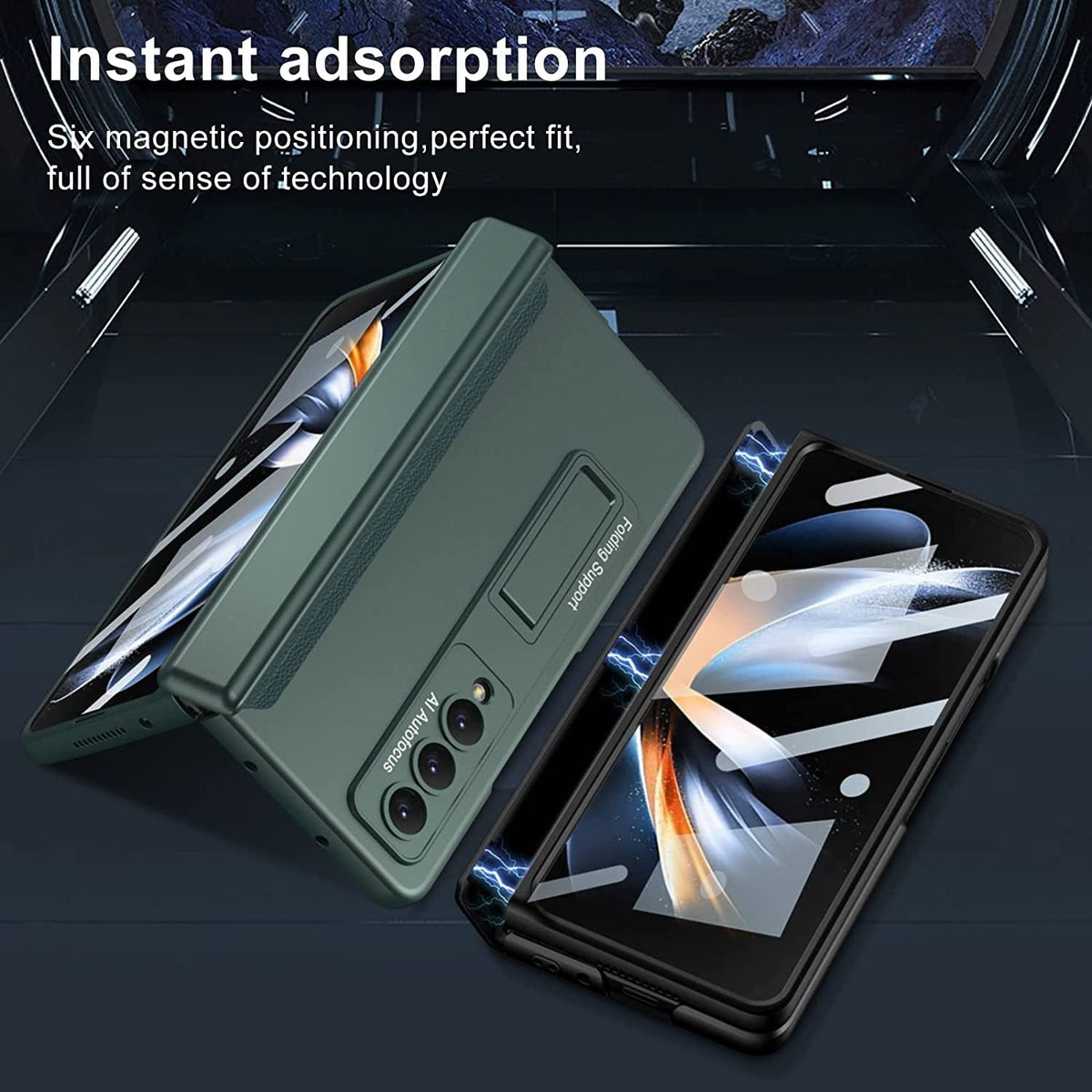Galaxy Z Fold4 Bumper Protection Case With Kickstand casemarts