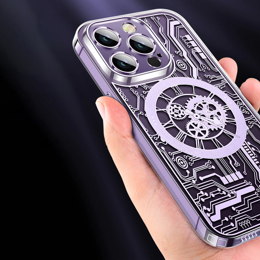 iPhone 14 Plus MagSafe Edition Mecha Transparent Case casemarts
