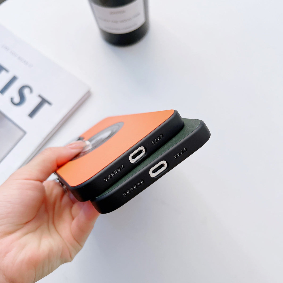 Luxury Leather Matte Case for iPhone pipi