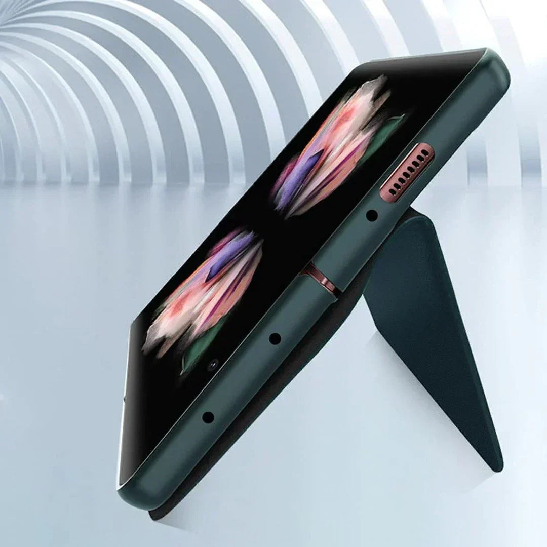 Galaxy Z Fold3 Leather Texture Flip Case casemarts