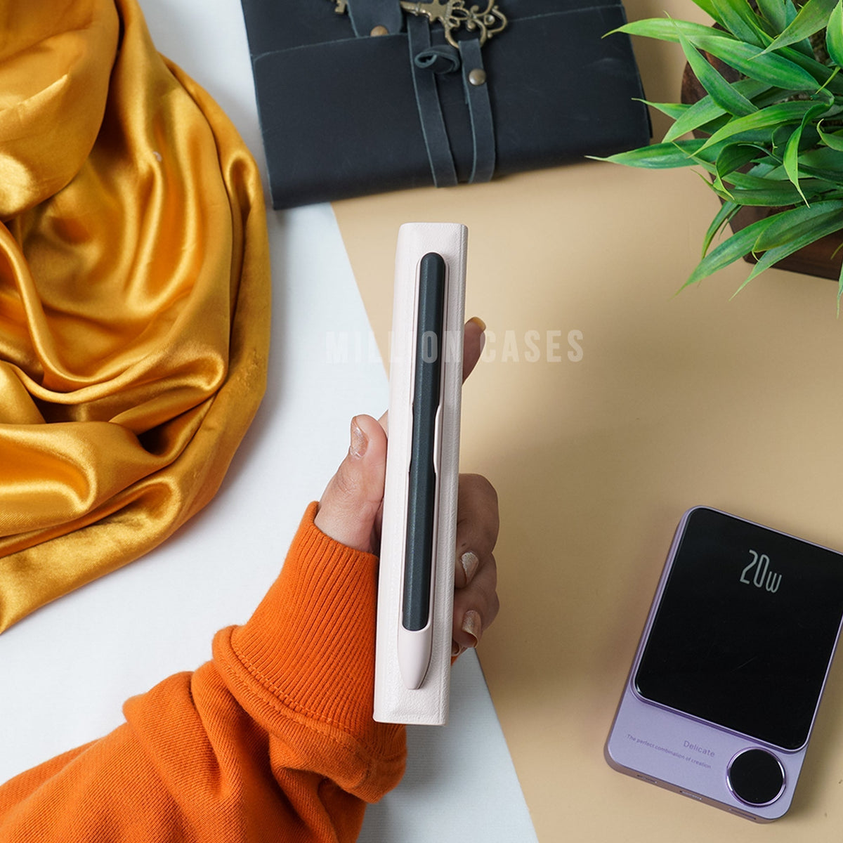Galaxy Z Fold4 Half Flip Case With Pen Holder casemarts