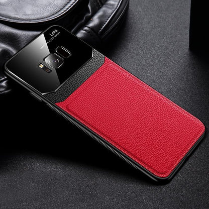 Galaxy S8 Plus Sleek Slim Leather Glass Case casemarts