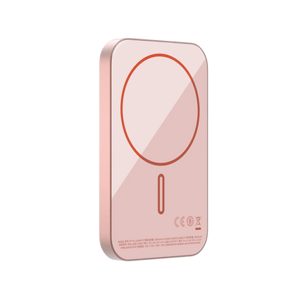 MOMAX Q.MAG X Metal Magnetic Wireless Charger 5000mAh/10000 mAh Cell Phone Power Bank Compatible with MagSafe