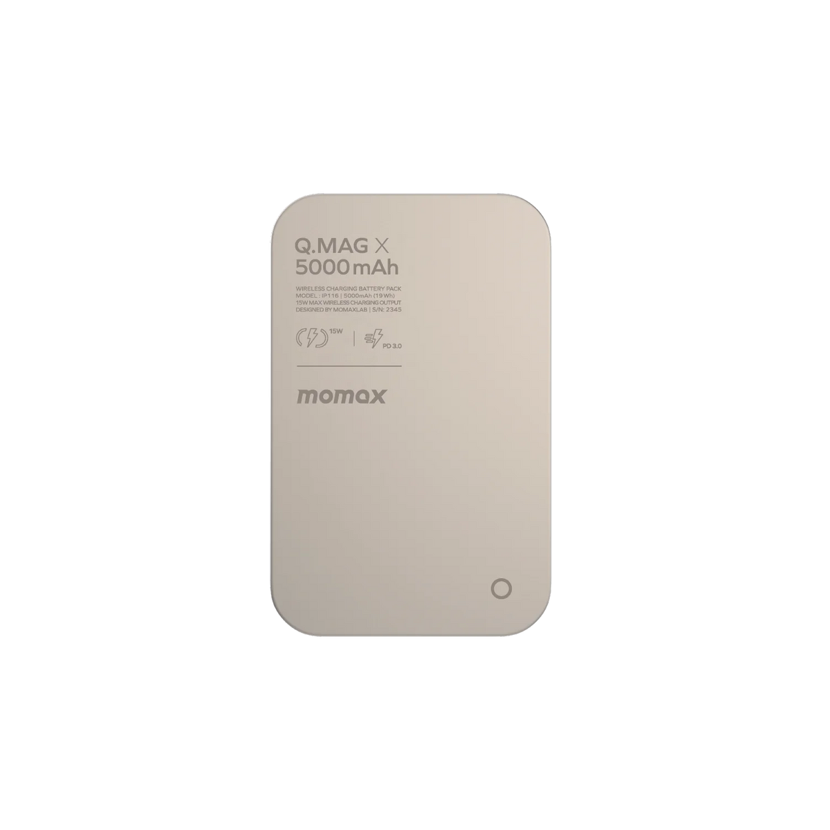 MOMAX Q.MAG X Metal Magnetic Wireless Charger 5000mAh/10000 mAh Cell Phone Power Bank Compatible with MagSafe