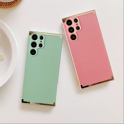 Square Gold Plated Soft Edges Case - Samsung casemarts