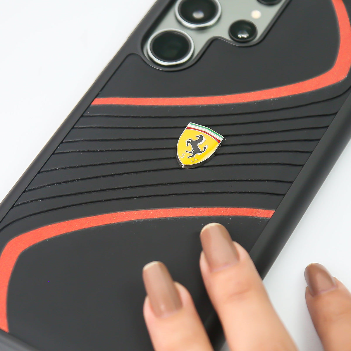 Ferrari® Galaxy S23 Ultra Luxurious Quilted Supercar Case casemarts