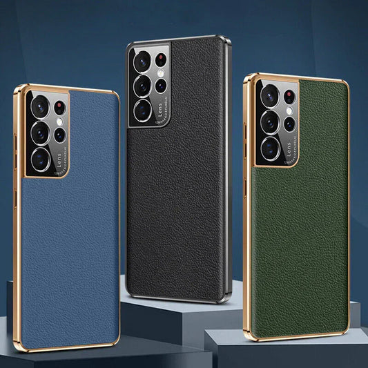 Luxury Leather Electroplate Frame Case casemarts