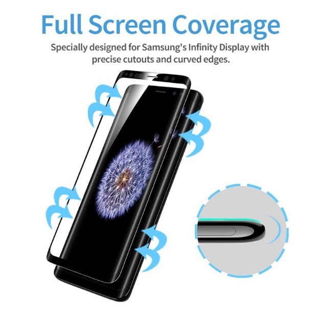 Galaxy S9 Plus Curved Edge 4D Tempered Glass casemarts