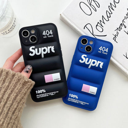 Sup Blue Down Jacket iPhone Puffer Case NIGHT LABEL