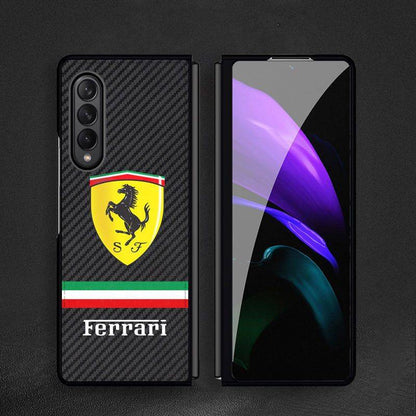 Galaxy Z Fold3 Luxurious Carbon Fiber Glass Case casemarts