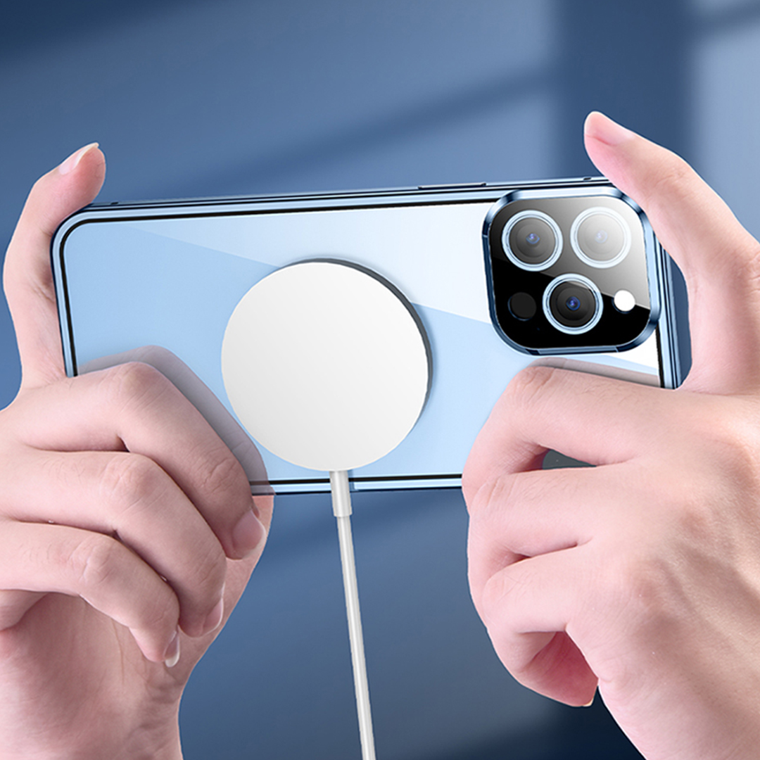 iPhone 12 Series Auto Fit Magnetic Glass Camera Protective Case casemarts