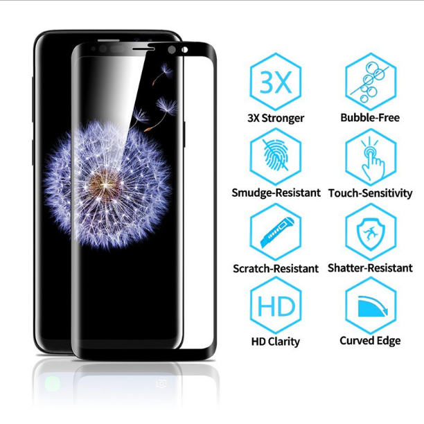 Galaxy S9 Plus Curved Edge 4D Tempered Glass casemarts