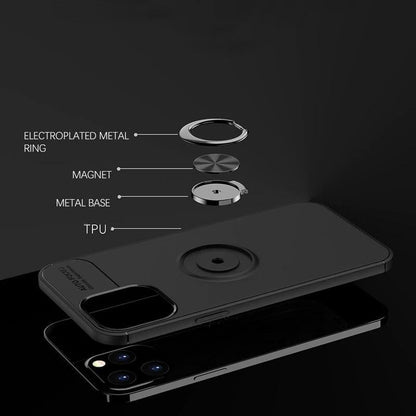 iPhone 12 Pro Metallic Finger Ring Holder Matte Case casemarts