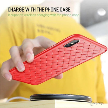 iPhone XS Max Ultra Thin Soft Grid Weaving Case casemarts