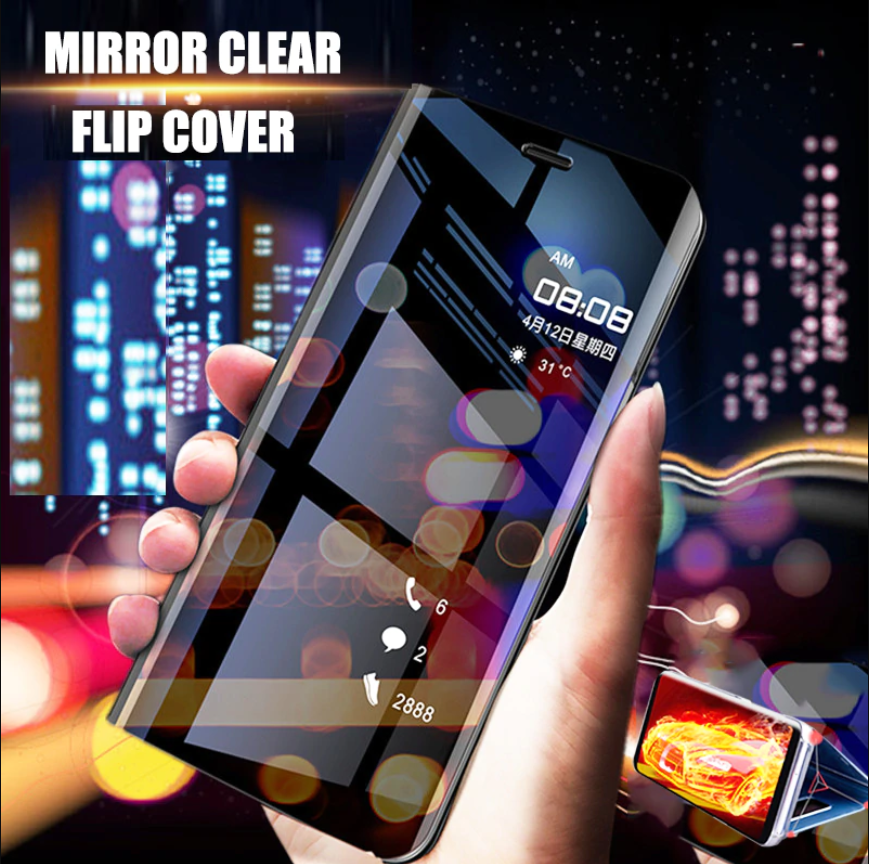 iPhone 11 Pro Max Mirror Clear View Flip Case [Non Sensor Working] casemarts