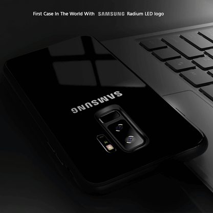 Galaxy S9 Plus Radium Glow Light Illuminated Logo 3D Case casemarts